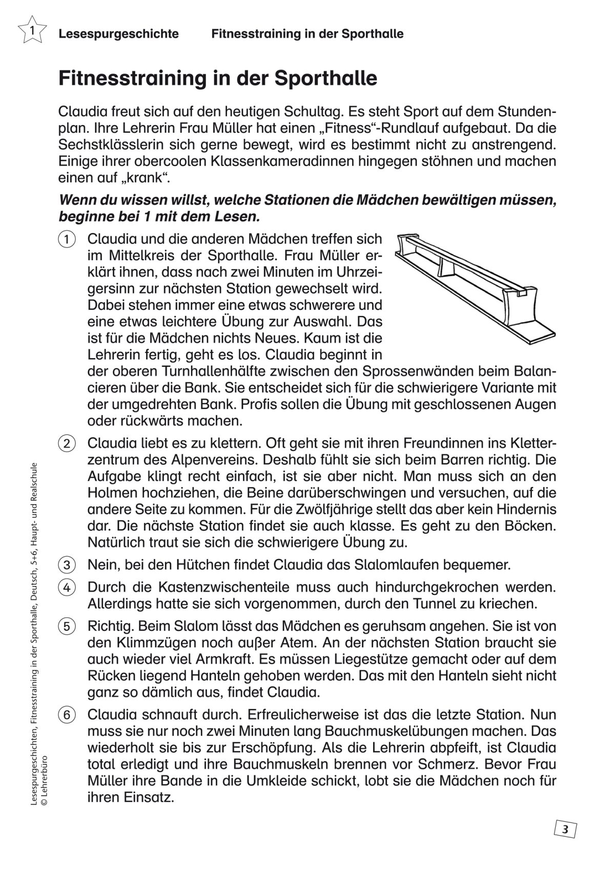 Leseverständnis 6 Klasse übungen Zum Ausdrucken