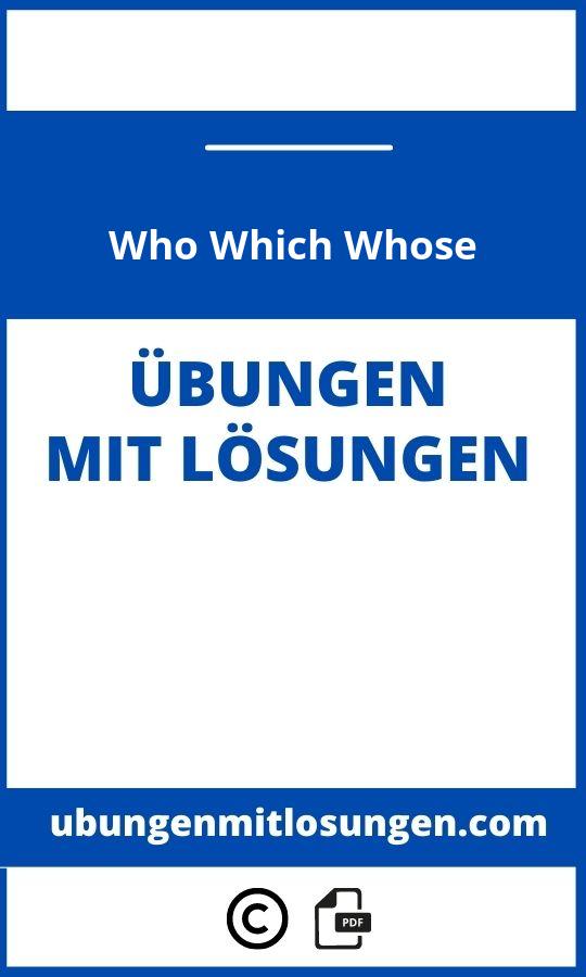 Whose übungen Zum Ausdrucken