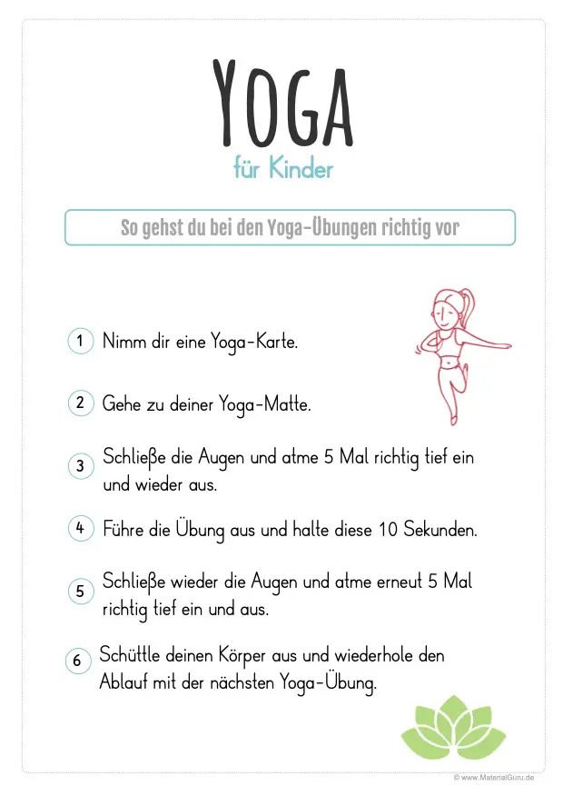 Yoga übungen Kinder Zum Ausdrucken