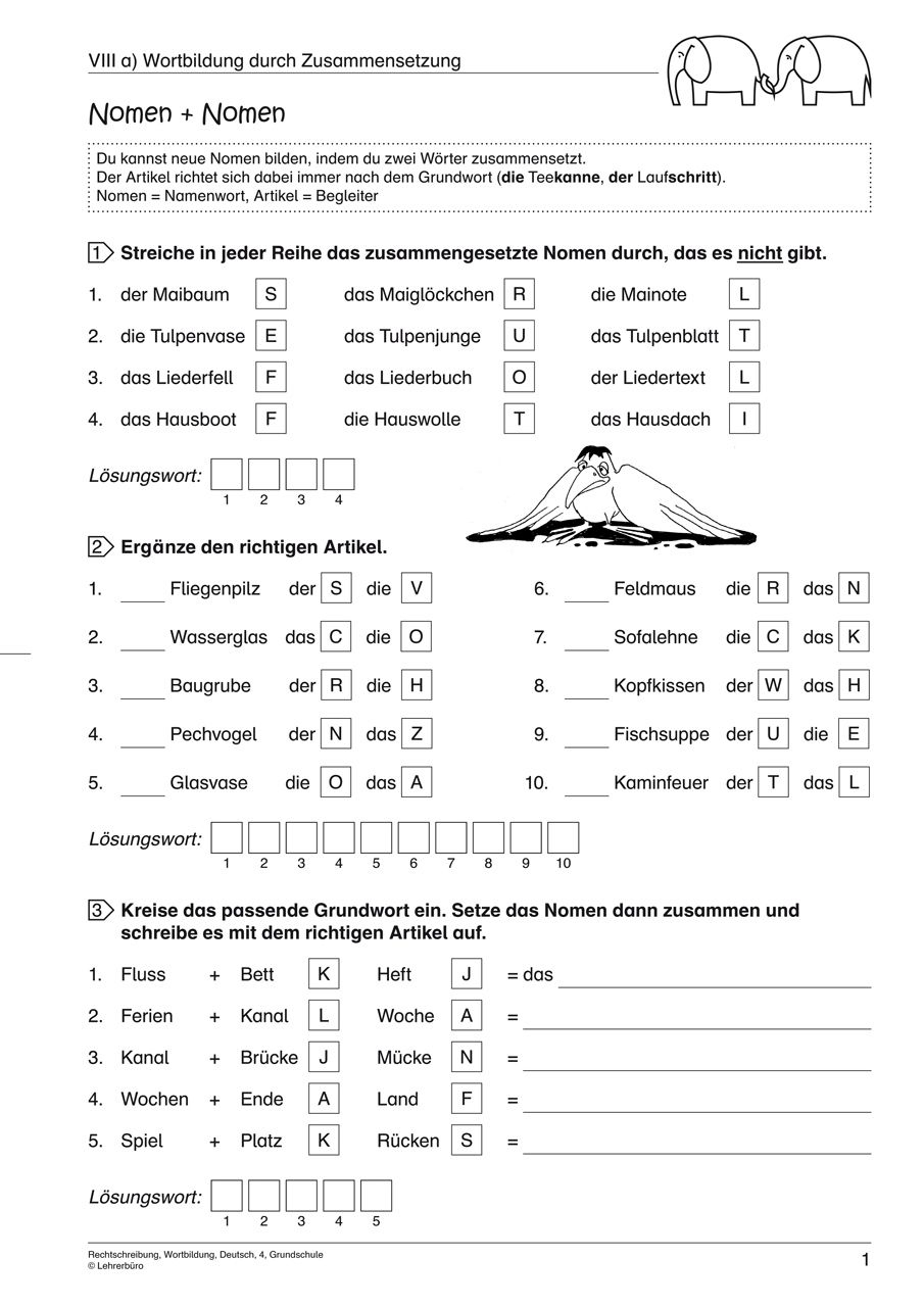 Deutsch Grammatik übungen 7 Klasse Realschule Kostenlos Ausdrucken