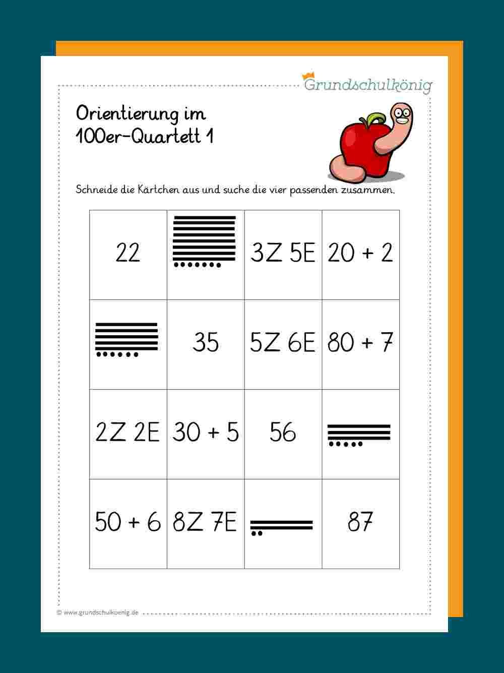 Mathe übungen Stellenwert Tafel Klasse 4 Zum Ausdrucken