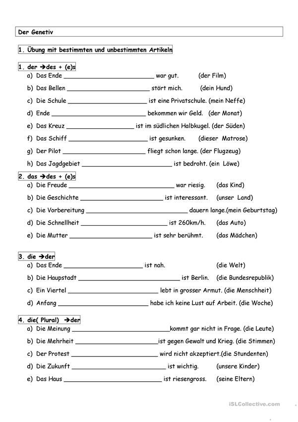 Englisch Präpositionen übungen Zum Ausdrucken