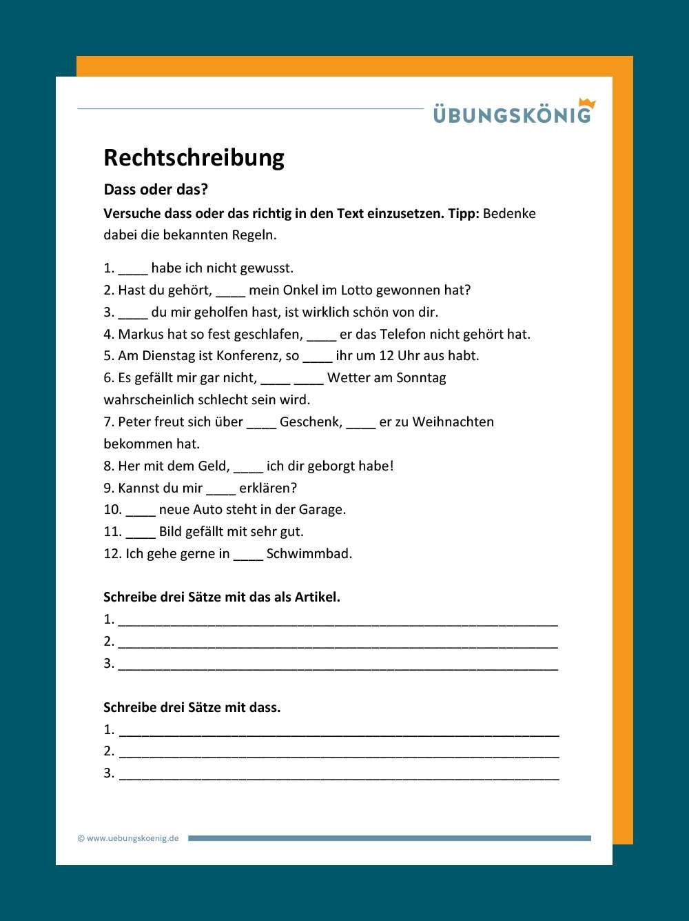 Groß Und Kleinschreibung übung Zum Ausdrucken