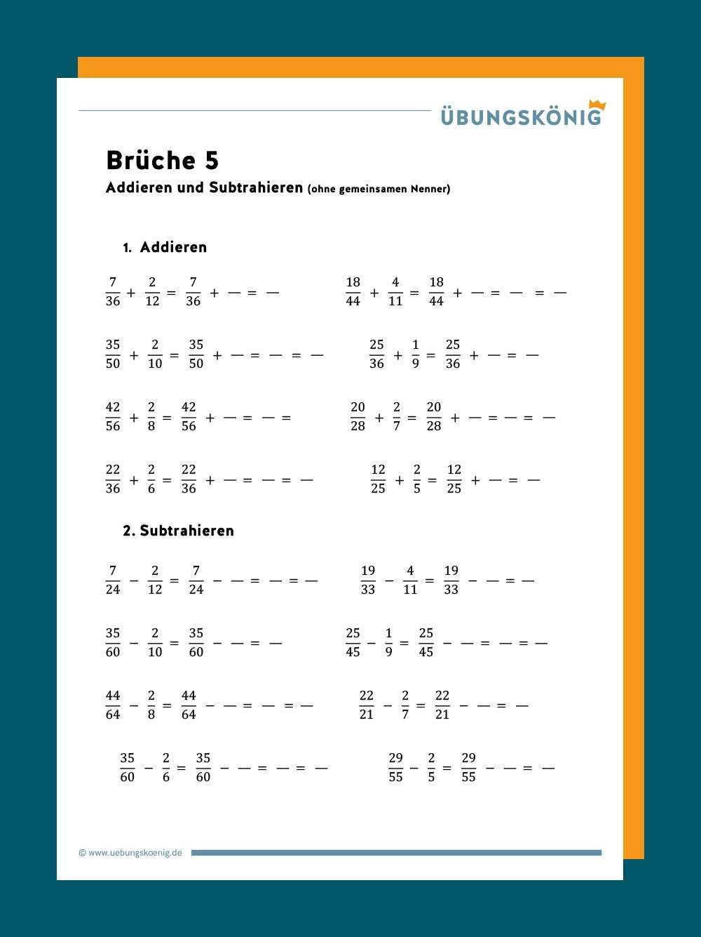 Bruchrechnen 5 Klasse übungen Mit Lösungen Zum Ausdrucken