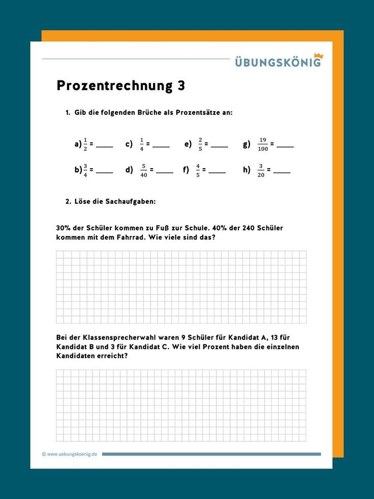 übungen Mathe Zins Und Prozentrechnung 7.klasse Zum Ausdrucken