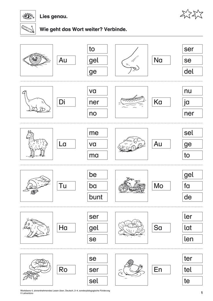 Deutsch übungen Klasse 1 Zum Ausdrucken